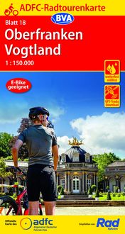 Produktbild: ADFC-Radtourenkarte 18 Oberfranken /Vogtland 1:150.000, rei&szlig;- und wetterfest, E-Bike geeignet, GPS-Tracks Download