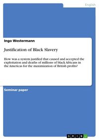 Produktbild: Justification of Black Slavery