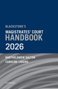 Produktbild: Blackstone's Magistrates' Court Handbook 2026