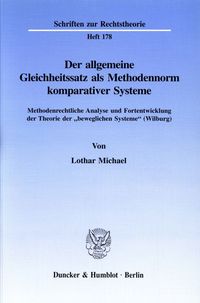 Produktbild: Der allgemeine Gleichheitssatz als Methodennorm komparativer Systeme.