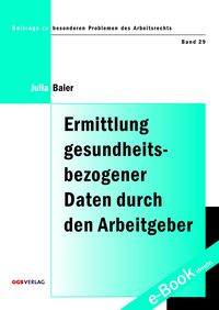 Produktbild: Ermittlung gesundheitsbezogener Daten durch den Arbeitgeber