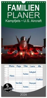 Produktbild: Familienplaner 2026 - Kampfjets &bull; U.S. Aircraft mit 5 Spalten (Wandkalender, 21 x 45 cm) CALVENDO