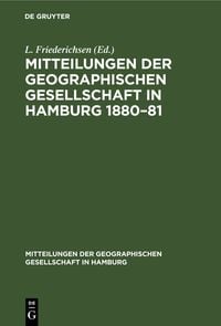 Produktbild: Mitteilungen der Geographischen Gesellschaft in Hamburg 1880&ndash;81