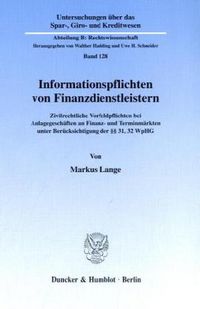 Produktbild: Informationspflichten von Finanzdienstleistern.