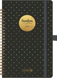Produktbild: BRUNNEN 1070291017 Buchkalender Familienplaner 2027 "Gold-Punkte" A5, Kunststoff