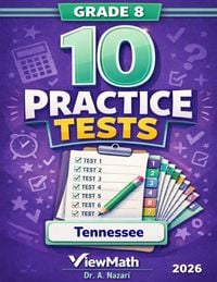 Produktbild: 10 Tennessee TCAP Grade 8 Math Practice Tests