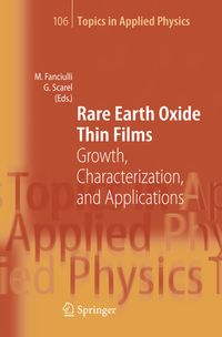 Bild vom Artikel Rare Earth Oxide Thin Films vom Autor Marco Fanciulli