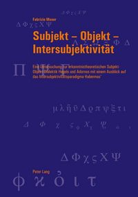 Produktbild: Subjekt &ndash; Objekt &ndash; Intersubjektivit&auml;t