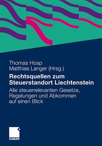 Produktbild: Rechtsquellen zum Steuerstandort Liechtenstein