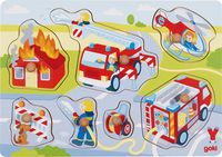 Bild vom Artikel Goki 57375 - Steckpuzzle Feuerwehreinsatz vom Autor 