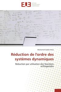 Produktbild: R&eacute;duction de l'ordre des syst&egrave;mes dynamiques