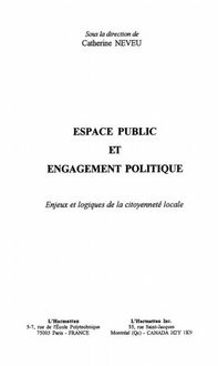 Produktbild: Espace Public Et Engagement Politique