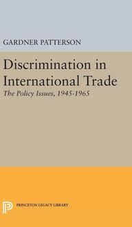 Produktbild: Discrimination in International Trade, The Policy Issues