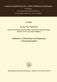 Produktbild: Methoden zur Zeitanalyse und Zeitplanung im Konstruktionsb&uuml;ro