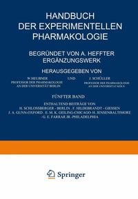 Produktbild: Handbuch der Experimentellen Pharmakologie - Erg&auml;nzungswerk