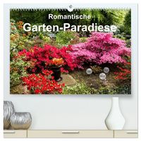 Produktbild: Romantische Garten-Paradiese (hochwertiger Premium Wandkalender 2026 DIN A2 quer), Kunstdruck in Hochglanz