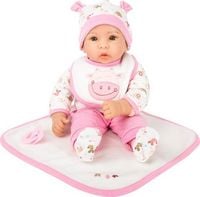 Produktbild: Small foot 11237 - Puppe Hanna mit wei&szlig;/rosa Zubeh&ouml;r, Weichk&ouml;rper-Puppe, 40cm