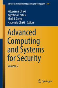 Produktbild: Advanced Computing and Systems for Security