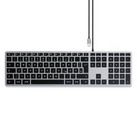 Produktbild: Satechi Slim W3 Kabelgebunden Tastatur Deutsch, QWERTZ Anthrazit Multimediatasten, mit numerischer Tastatur, Beleuchtet