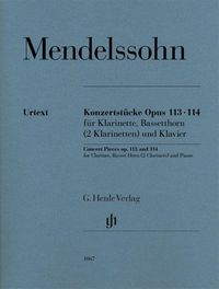 Bild vom Artikel Mendelssohn Bartholdy, Felix - Konzertstücke op. 113 und 114 für Klarinette, Bassetthorn (2 Klarinetten) und Klavier vom Autor Felix Mendelssohn Bartholdy