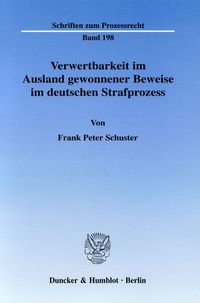 Produktbild: Verwertbarkeit im Ausland gewonnener Beweise im deutschen Strafprozess.