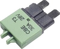 Produktbild: Hansor Circuit Breaker Standard, type 3, Manual Reset, 30A CBE3 Series 30A Sicherungsautomat Standard Flachsicherung 30 A Gr&uuml;n 1 St.