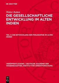 Produktbild: Die Entwicklung der Philosophie im alten Indien