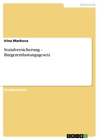 Produktbild: Sozialversicherung - B&uuml;rgerentlastungsgesetz