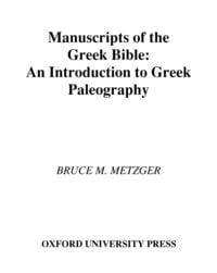 Produktbild: Manuscripts of the Greek Bible