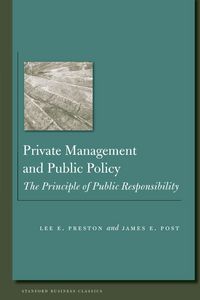 Produktbild: Private Management and Public Policy