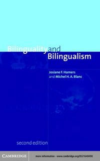 Produktbild: Bilinguality and Bilingualism