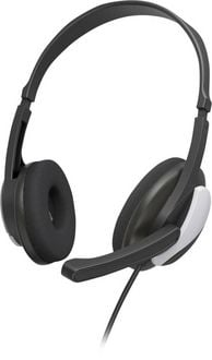 Produktbild: Hama PC-Office-Headset \"HS-P100 V2\", Stereo, Schwarz On Ear Headset Schwarz, Silber
