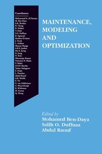Produktbild: Maintenance, Modeling and Optimization