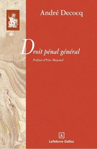 Produktbild: Droit Penal General