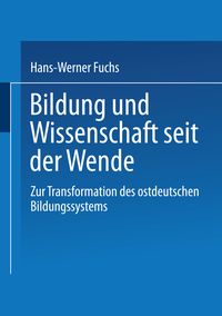 Produktbild: Bildung und Wissenschaft seit der Wende
