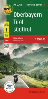 Produktbild: Oberbayern - Tirol - S&uuml;dtirol, Motorradkarte 1:250.000, freytag & berndt