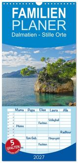 Produktbild: Familienplaner 2027 - Dalmatien - Stille Orte mit 5 Spalten (Wandkalender, 21 x 45 cm) CALVENDO