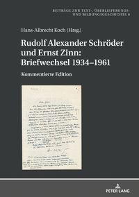 Produktbild: Rudolf Alexander Schr&ouml;der und Ernst Zinn: Briefwechsel 1934&ndash;1961