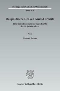 Produktbild: Das politische Denken Arnold Brechts.