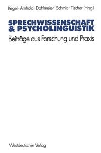 Produktbild: Sprechwissenschaft & Psycholinguistik