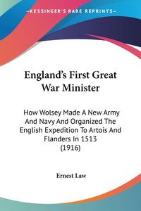 Produktbild: England's First Great War Minister