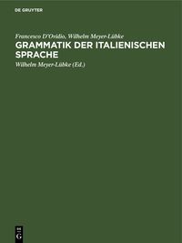 Produktbild: Grammatik der italienischen Sprache