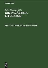 Produktbild: Die Literatur der Jahre 1878&ndash;1894