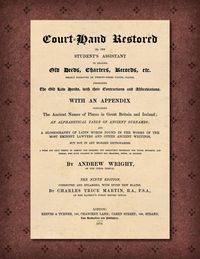 Produktbild: Court-Hand Restored [1879]