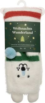 Produktbild: Weihnachtswunderland, Couch-Flauschsocken, Eisb&auml;r