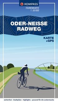 Produktbild: KOMPASS Fahrrad-Tourenkarte Oder-Nei&szlig;e-Radweg 1:50.000
