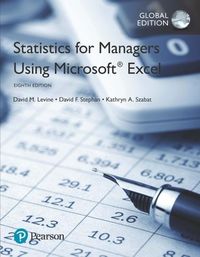 Produktbild: Levine, D: Statistics for Managers Using Microsoft Excel, Gl