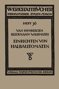 Produktbild: Das Einrichten von Halbautomaten