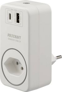 Produktbild: VOLTCRAFT SEM6503 CH Energiekosten-Messger&auml;t USB-Schnittstelle, inkl. Funksteckdose, Datenexport, Datenloggerfunktion