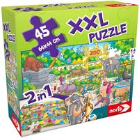 Bild vom Artikel Noris 606031913 - XXL Puzzle und Leiterspiel, 2 in 1, Thema Zoo, 45 Teile vom Autor 